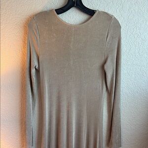 NWT Long Sleeve Beige Dress